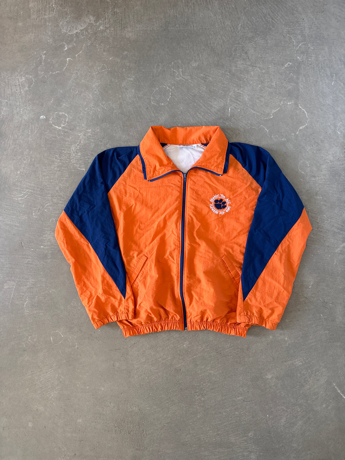 Vintage 90s Clemson University Tigers Pep Band Windbreaker Jacket