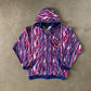 Vintage 90s Buffalo Bills Zebra Striped Hooded Zip Up