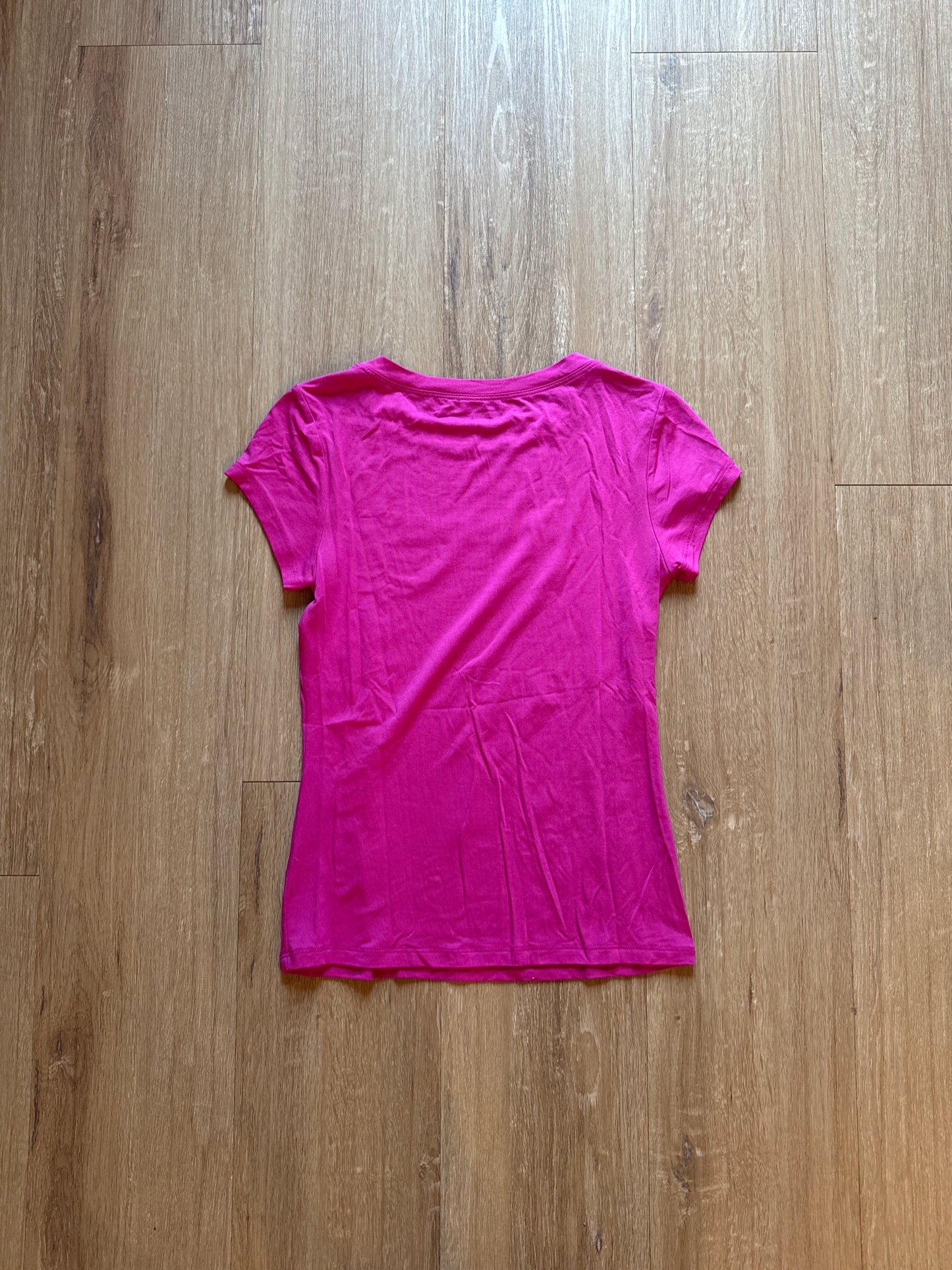 Y2K Women’s Bebe Bedazzled Logo Pink Tee