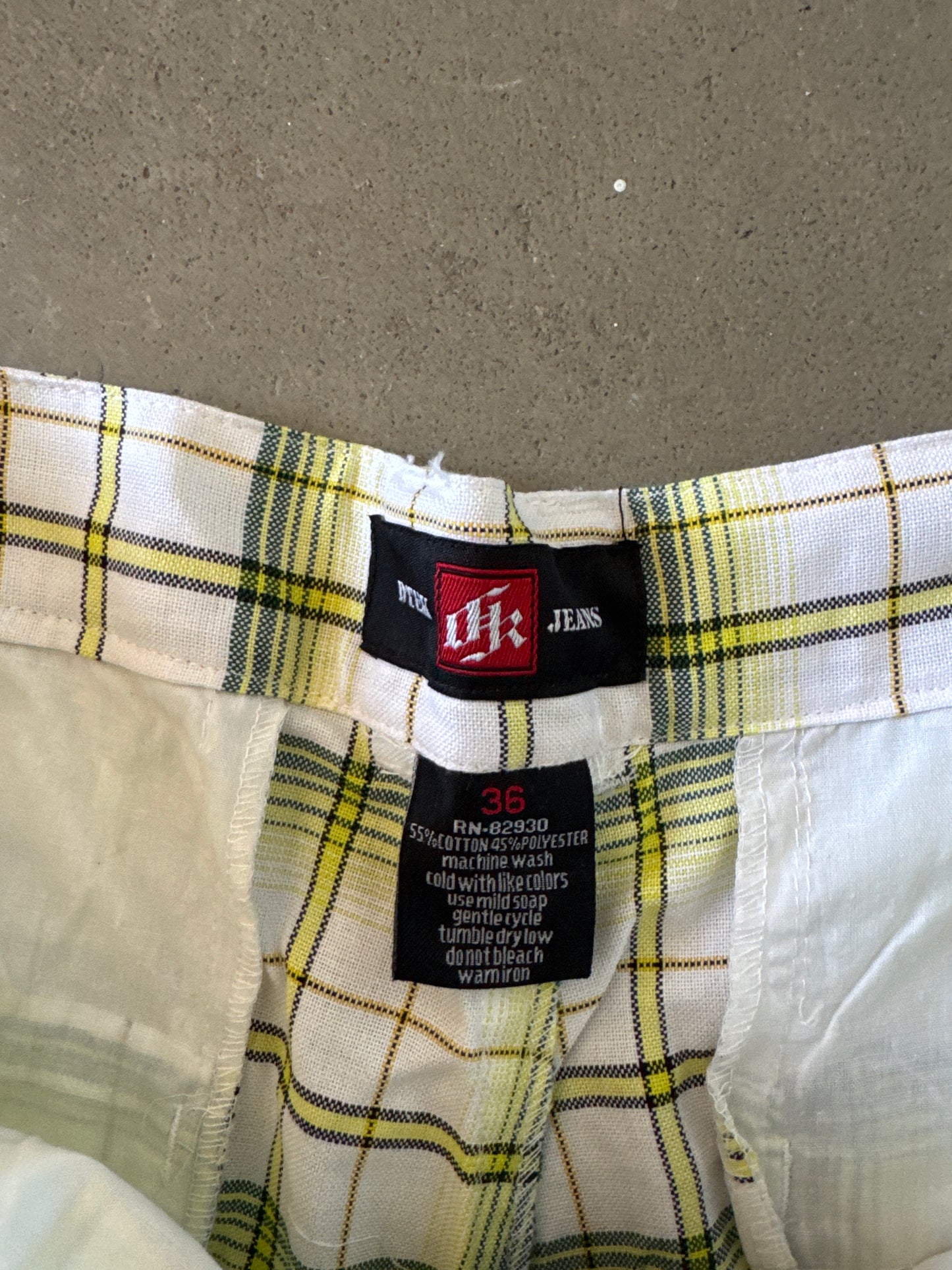 Vintage Y2K Dtek Plaid Baggy Long Shorts
