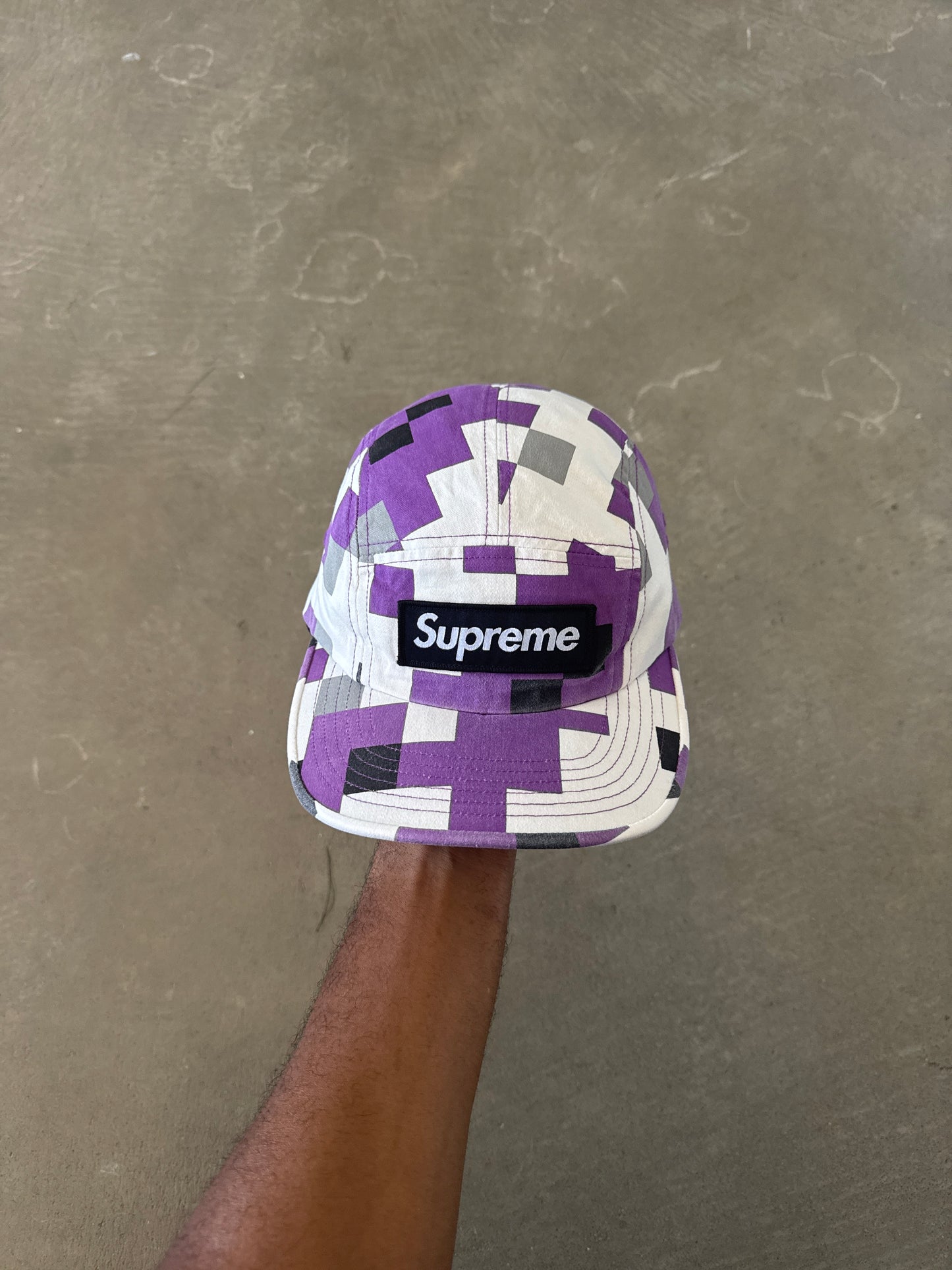 Supreme Military Purple Digi Camo Camp Cap (FW20)