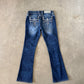 Y2K Rock Revival Women’s Drew Boot Cut Denim Jeans
