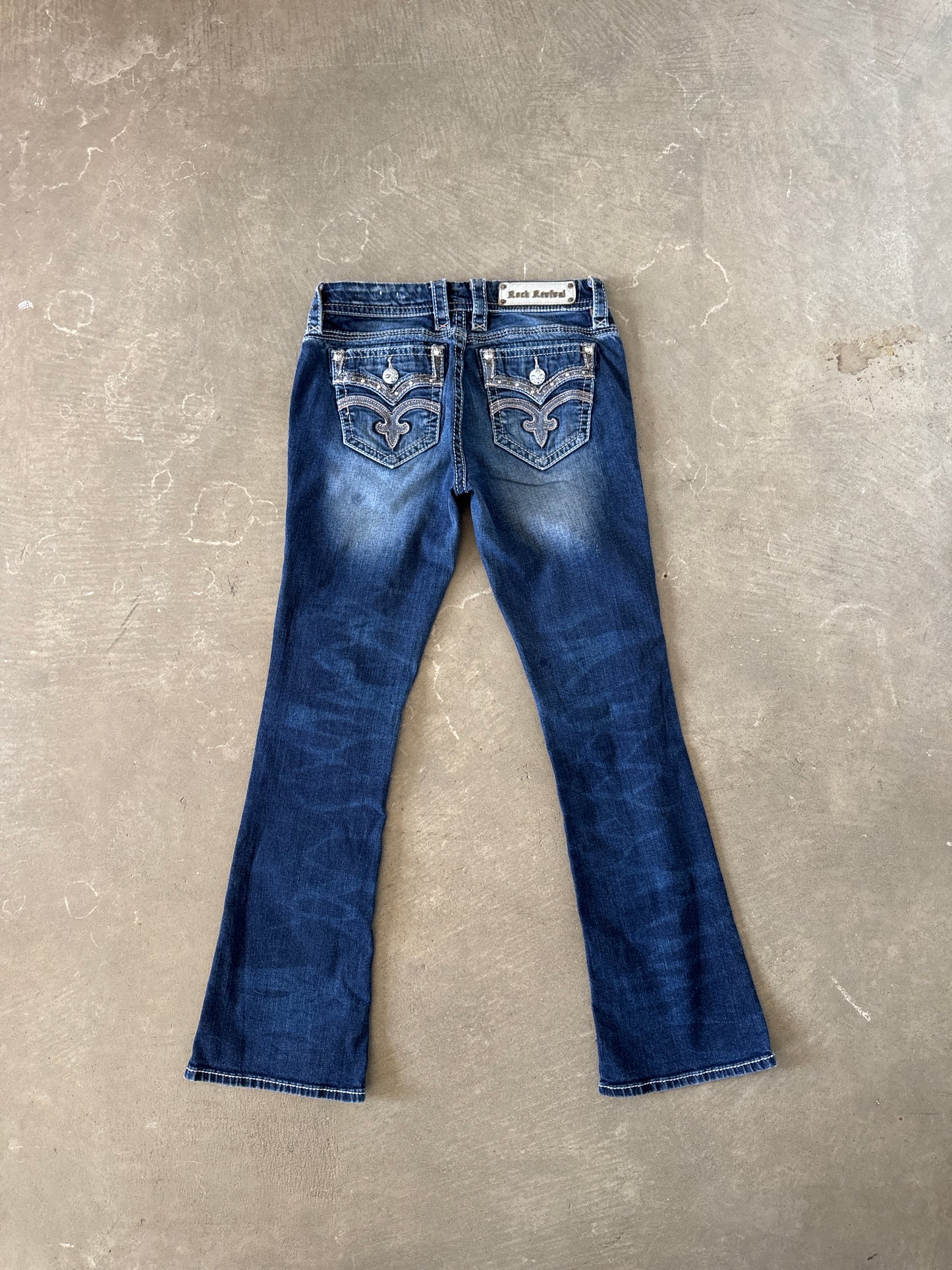 Y2K Rock Revival Women’s Drew Boot Cut Denim Jeans