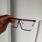 Vintage 90s Crozel Hip Hip Style Purple Glasses