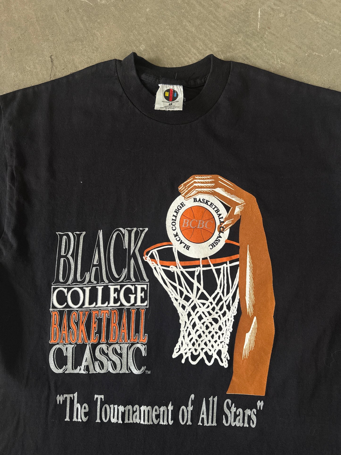 Vintage 90s Black College Basketball Classic Tee