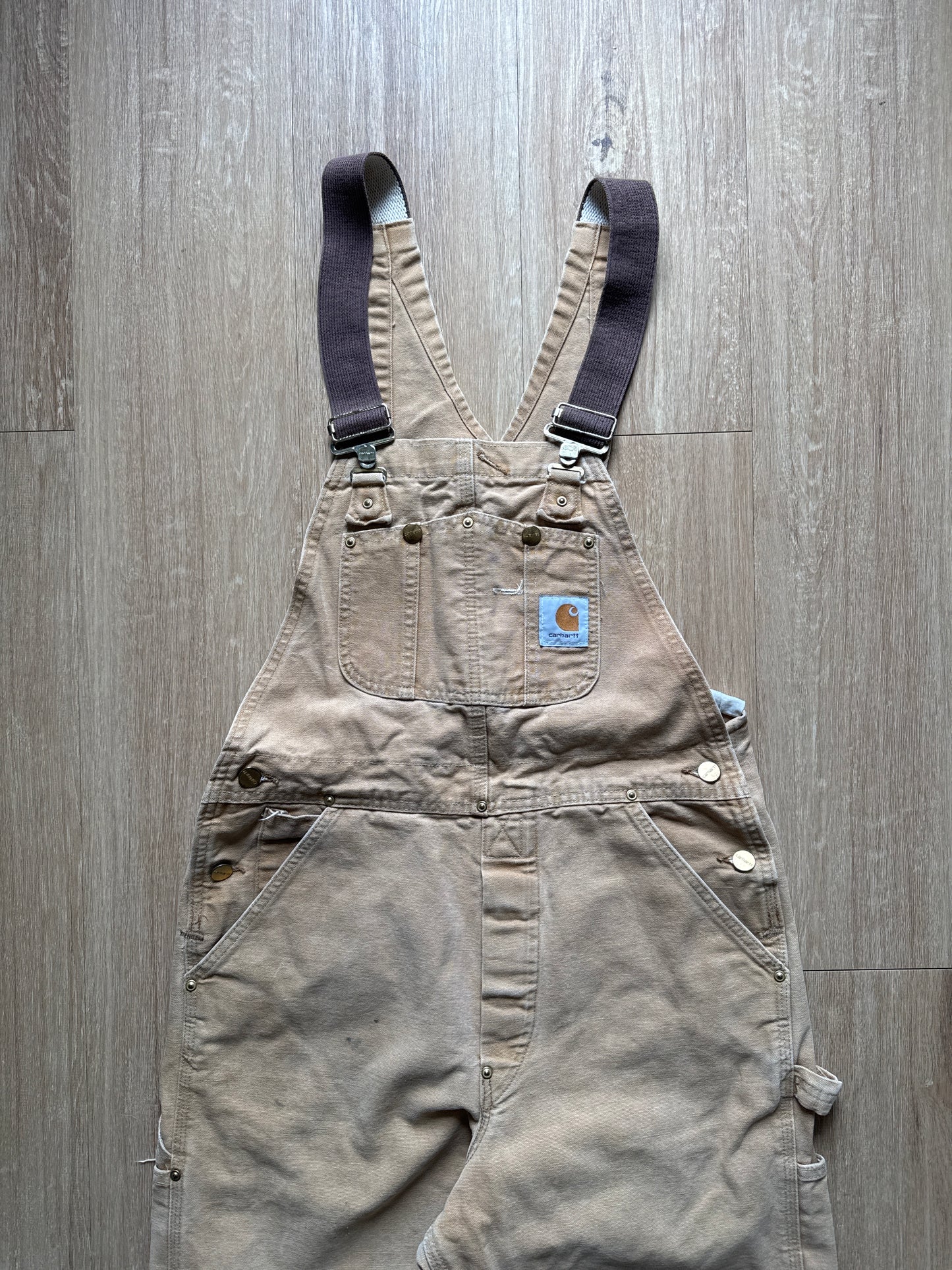 Vintage Carhartt Tan Double Knee Overall Pants