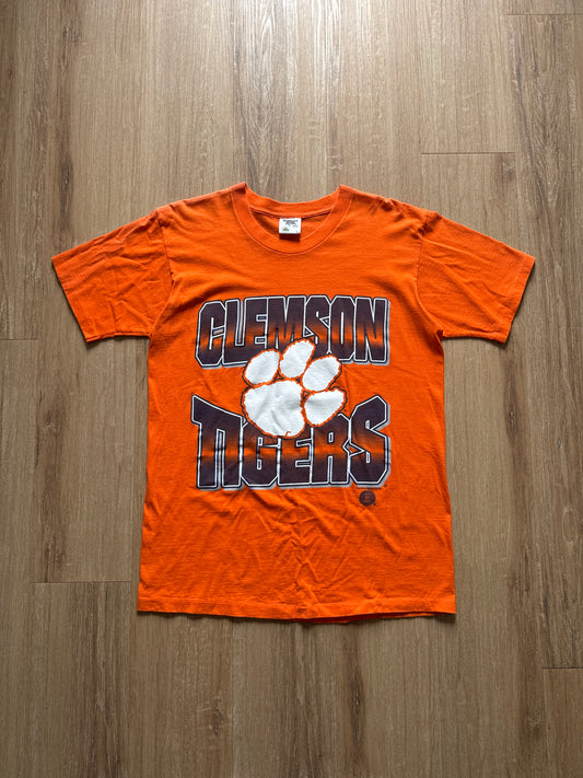Vintage 90s Tennessee River Gold University Of Clemson Tigers Tee