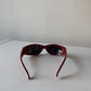 Vintage 90s Catfish Oval Red Sunglasses