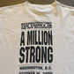 Vintage 2000 Million Strong Man Woman March Black History Rap Tee