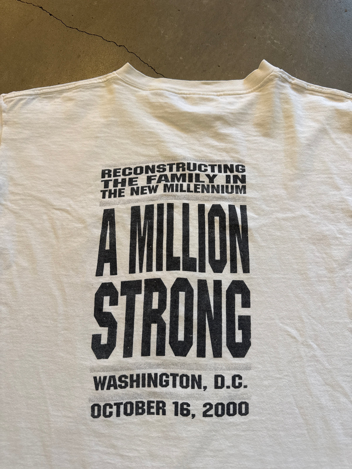 Vintage 2000 Million Strong Man Woman March Black History Rap Tee