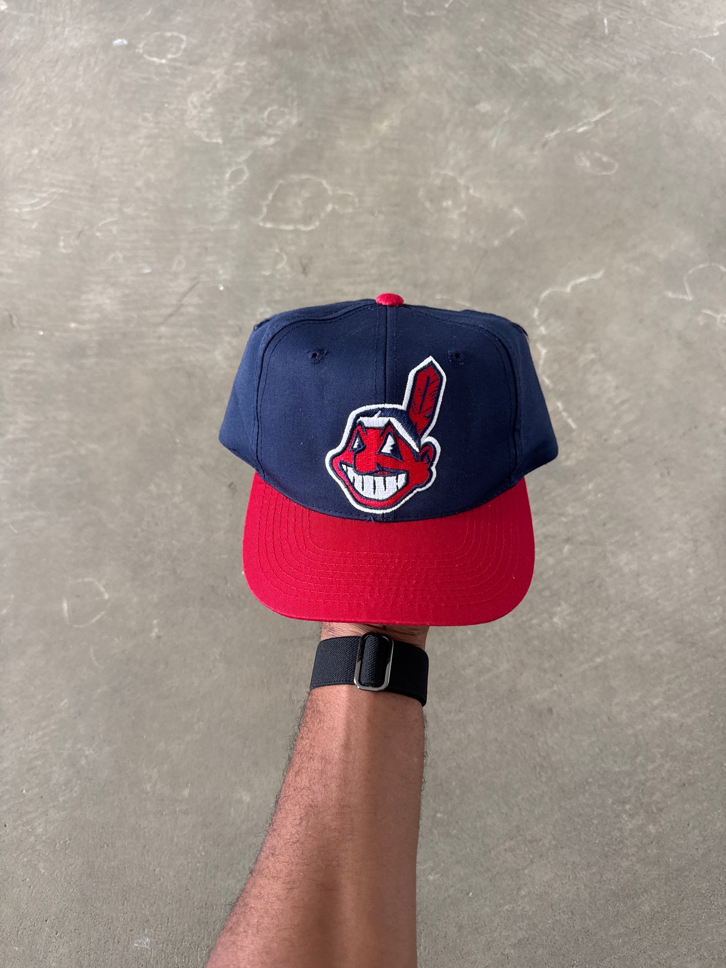 Vintage 90s Youth Cleveland Indians Snapback Hat