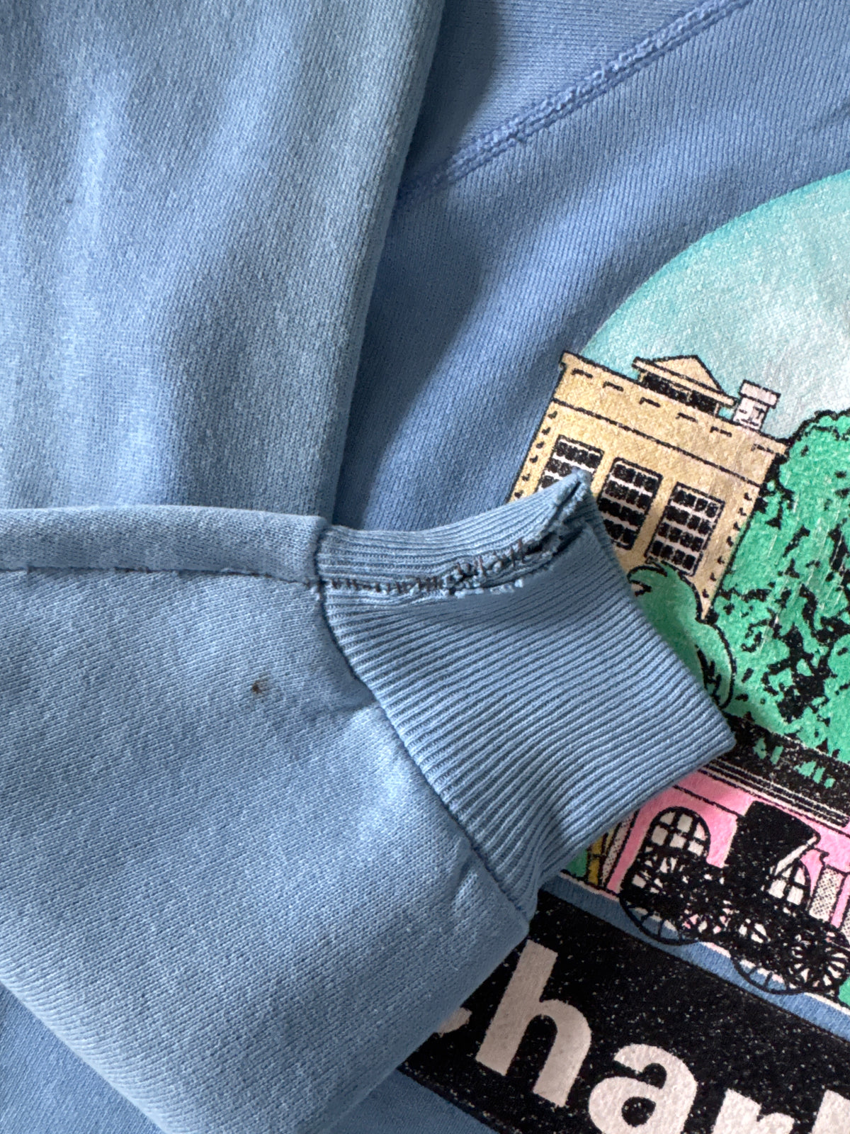 Vintage 90s Charleston South Carolina Rainbow Row Sweatshirt
