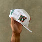 Supreme New York 6-Panel White Snapback Hat