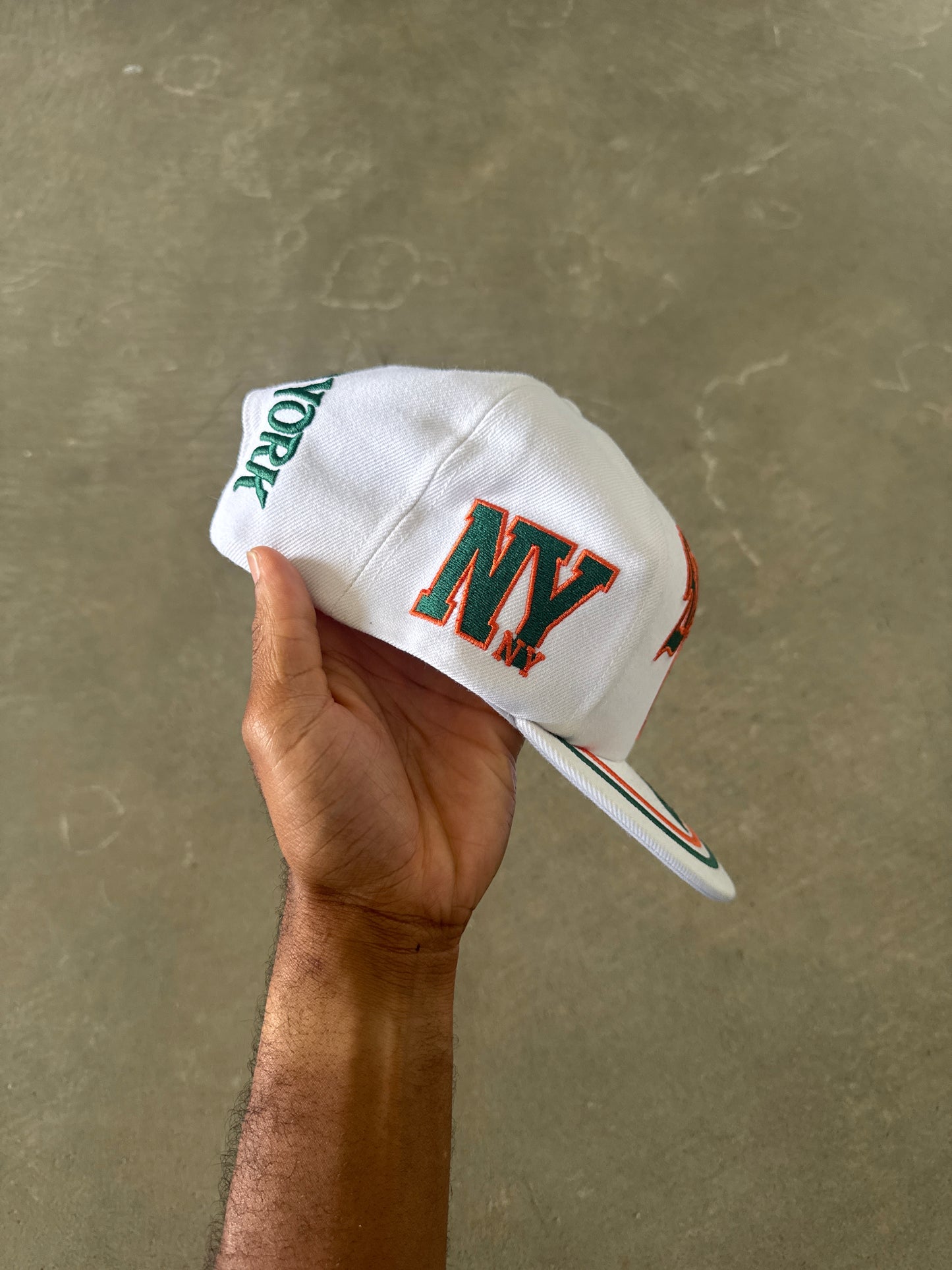Supreme New York 6-Panel White Snapback Hat
