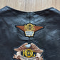 Vintage Wilson The Leather Experts Ladies Of Harley Davidson Patch Leather Vest