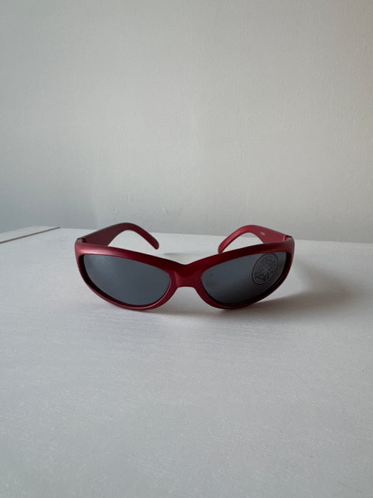 Vintage 90s Catfish Oval Red Sunglasses