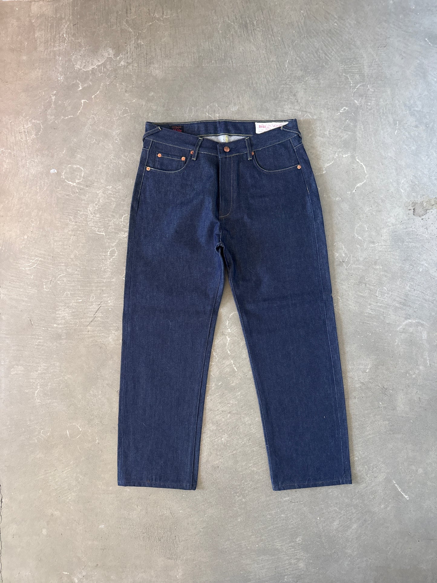 Evisu Embroidered Japanese Wave Art Salvage Denim Jeans