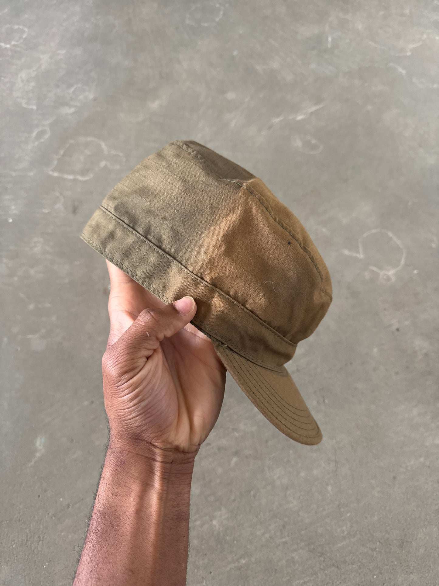 Vintage 1991 US Military BDU Combat Patrol Sunfaded Cadet Cap Hat