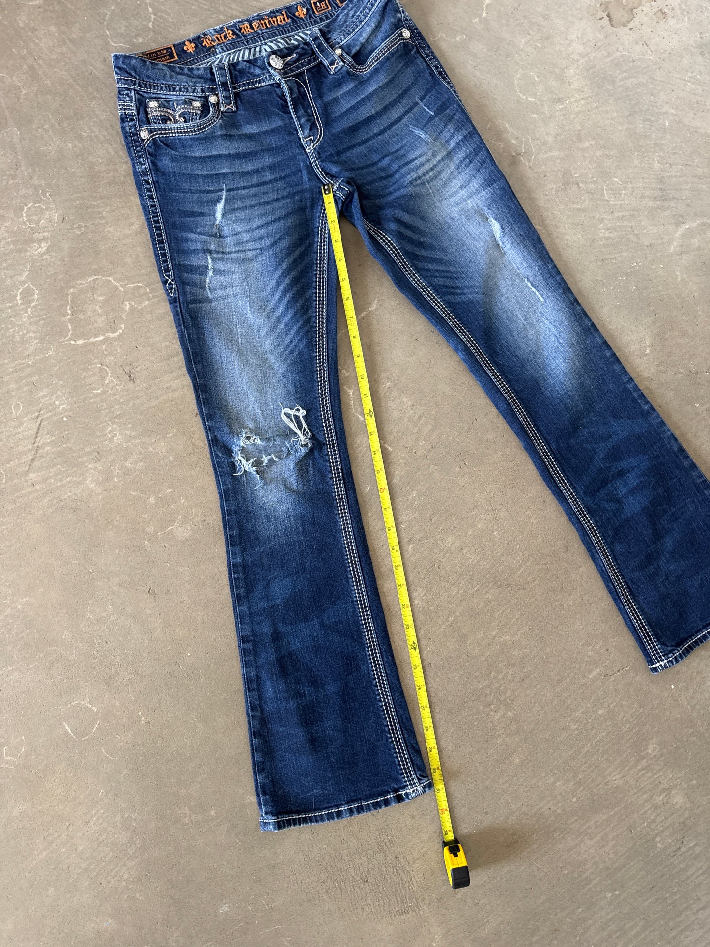 Y2K Rock Revival Women’s Drew Boot Cut Denim Jeans