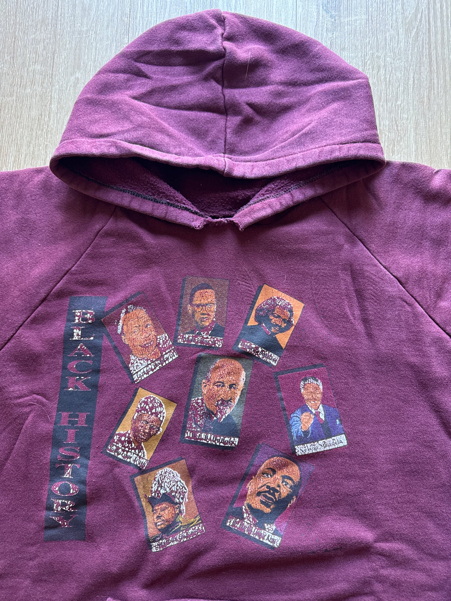 Vintage 90s Black History Faces Hoodie
