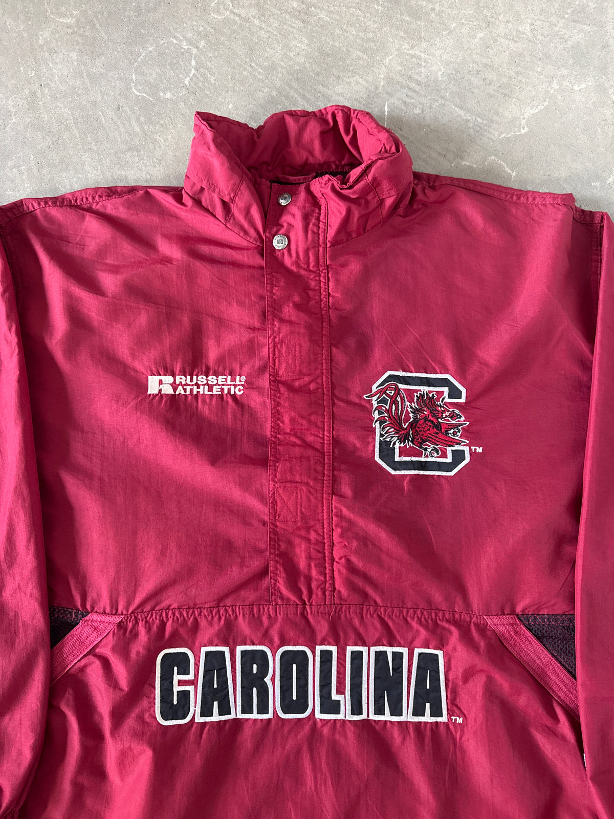 Vintage 90s Russell Athletic University Of South Carolina Gamecocks Windbreaker Pullover