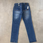 Y2K Contender Slim Straight Dark Washed Denim Jeans