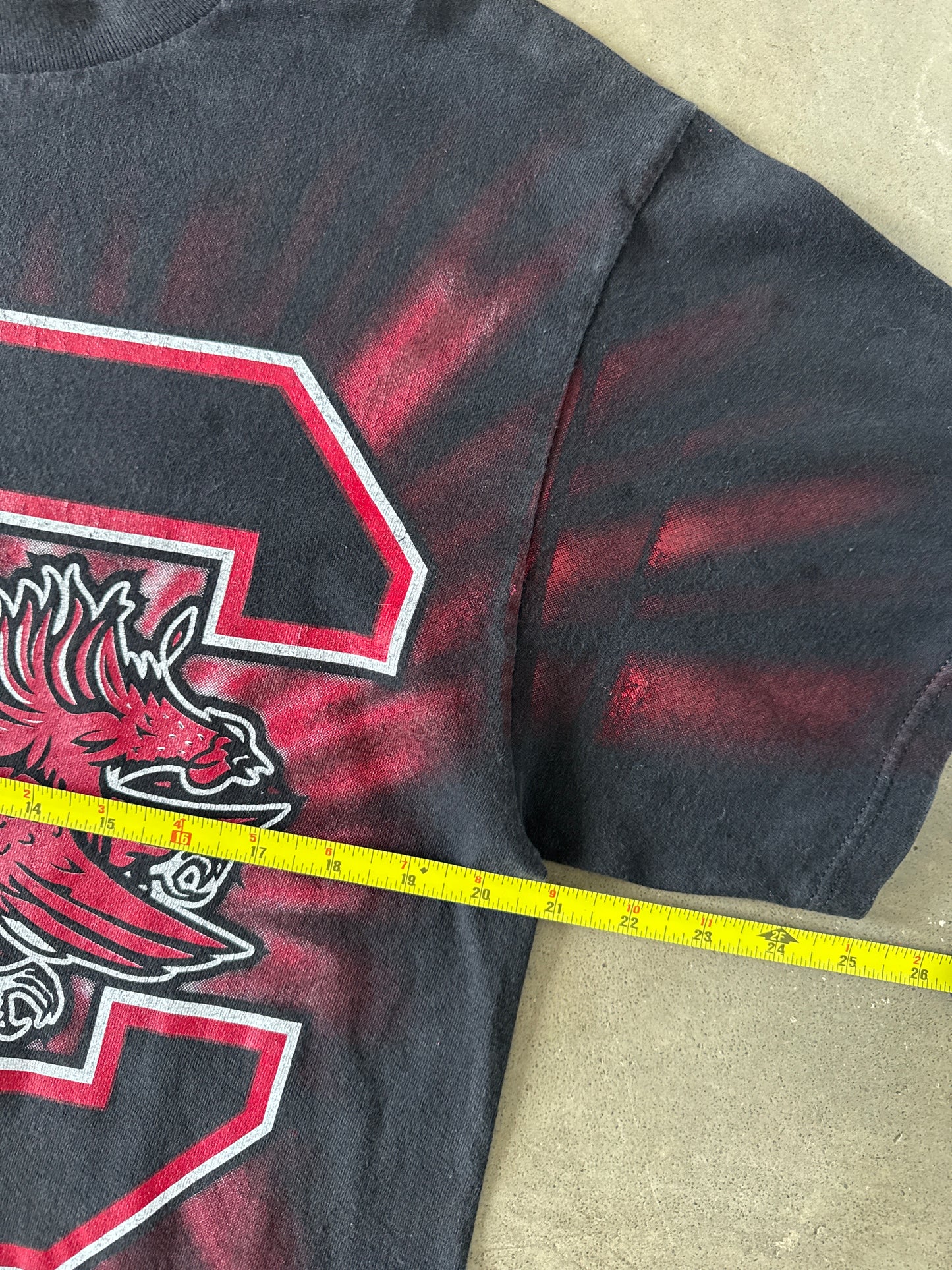 Vintage 90s University Of South Carolina Gamecocks Shadow All Over Print Tee