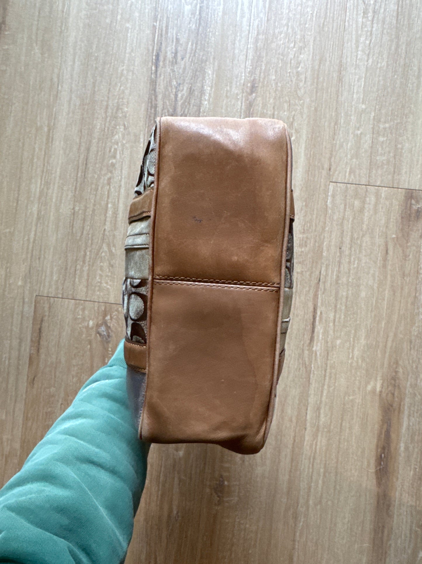 Coach Signature Sufflette Leather Handbag Tote Purse