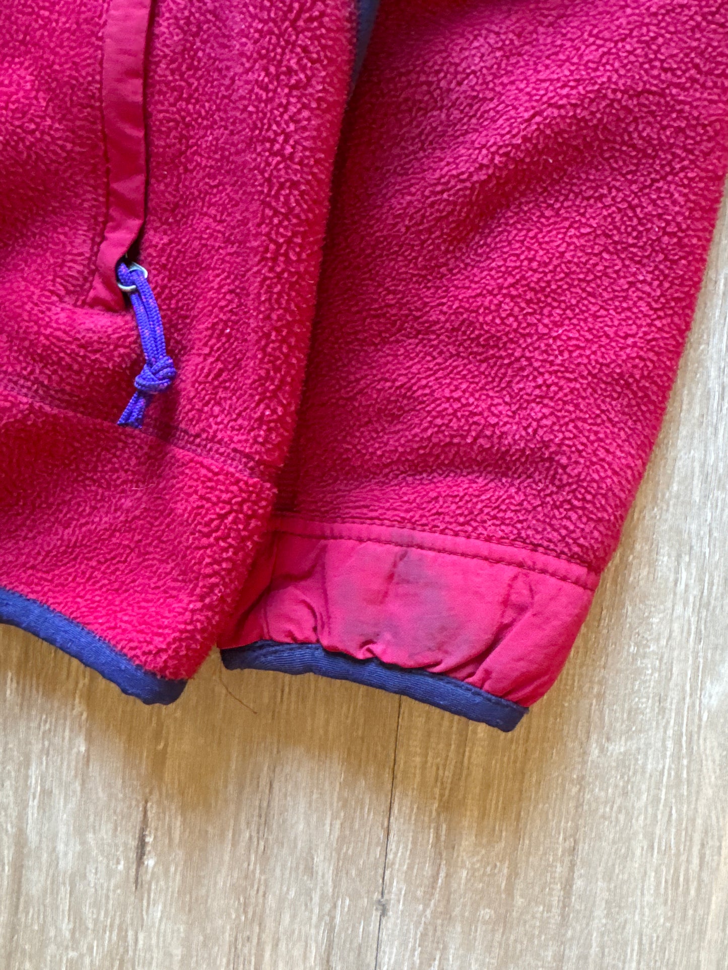 Vintage 90s Patagonia PEF Fleece Retro USA-Made Red Fleece Jacket