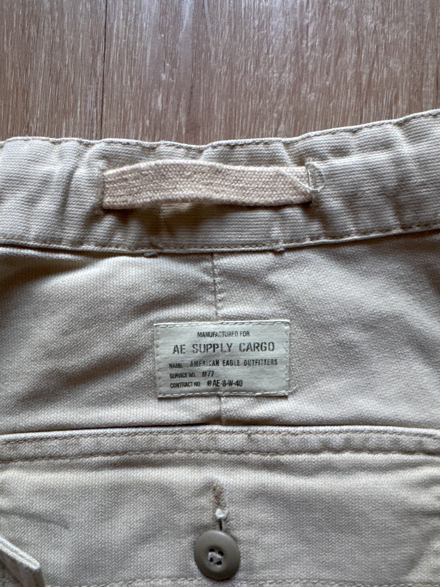 Vintage 90s American Eagle Supply Cargo Double Knee Tan Pants