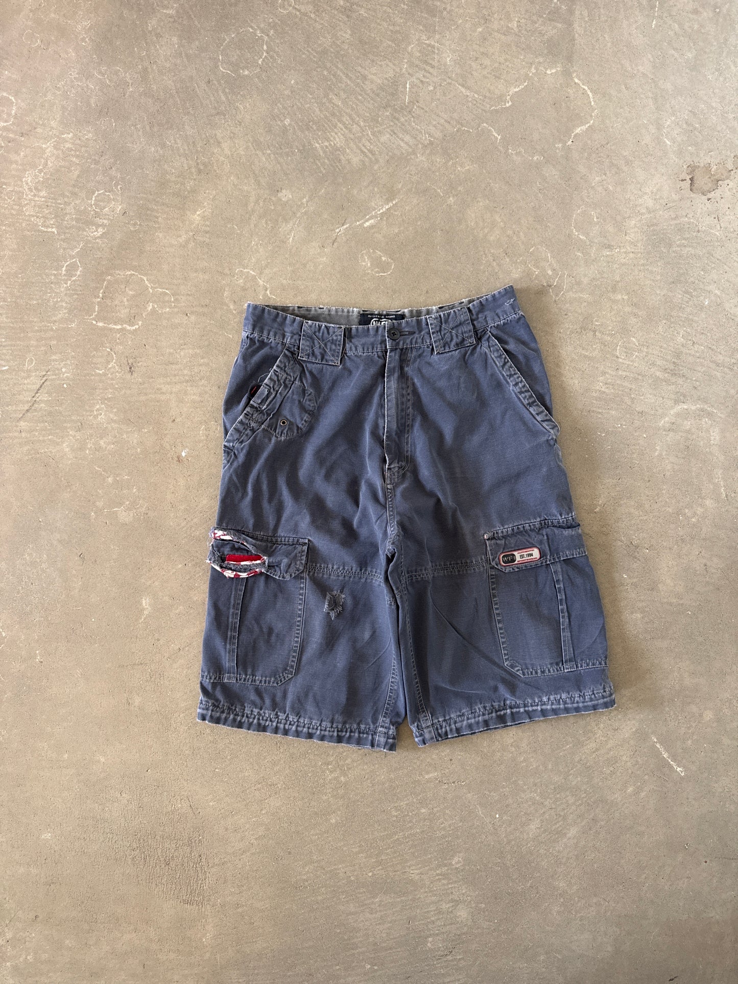 Vintage WF1 Faded Navy Utility Cargo Short
