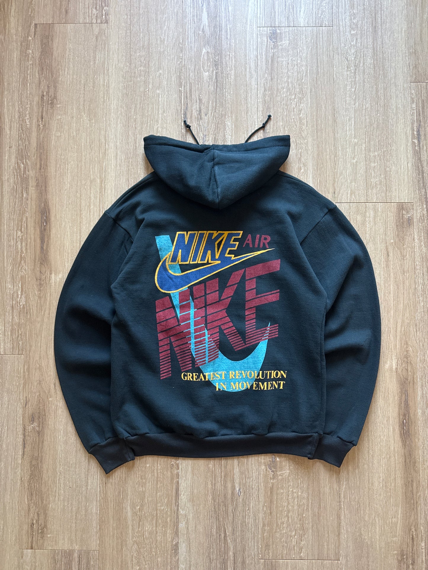 Vintage 80s Nike Greatest Revolution In Movement Quarter Zip Hoodie