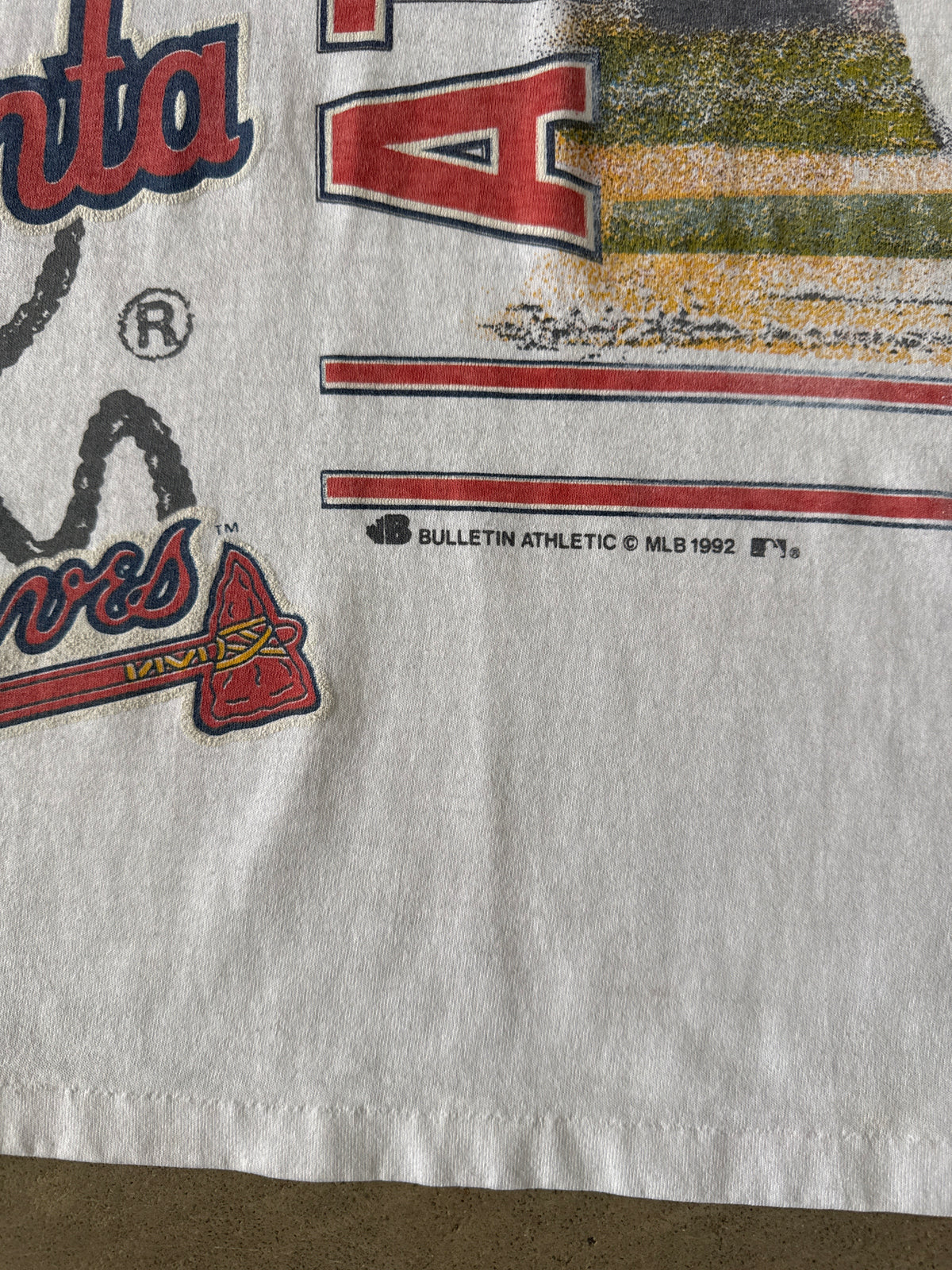 Vintage 1992 MLB Atlanta Braves Wrap Around Tee