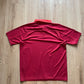 Oakley Medium Red Orange Solid Short Sleeve Performance Golf Logo Polo Shirt
