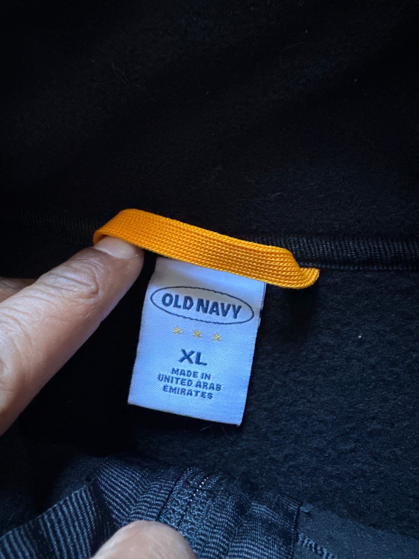 Vintage Old Navy Black Fleece Quarter Zip Pullover