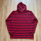 Vintage 90s Arsenio Red Black Stripe Fleece Fresh Prince Hoodie