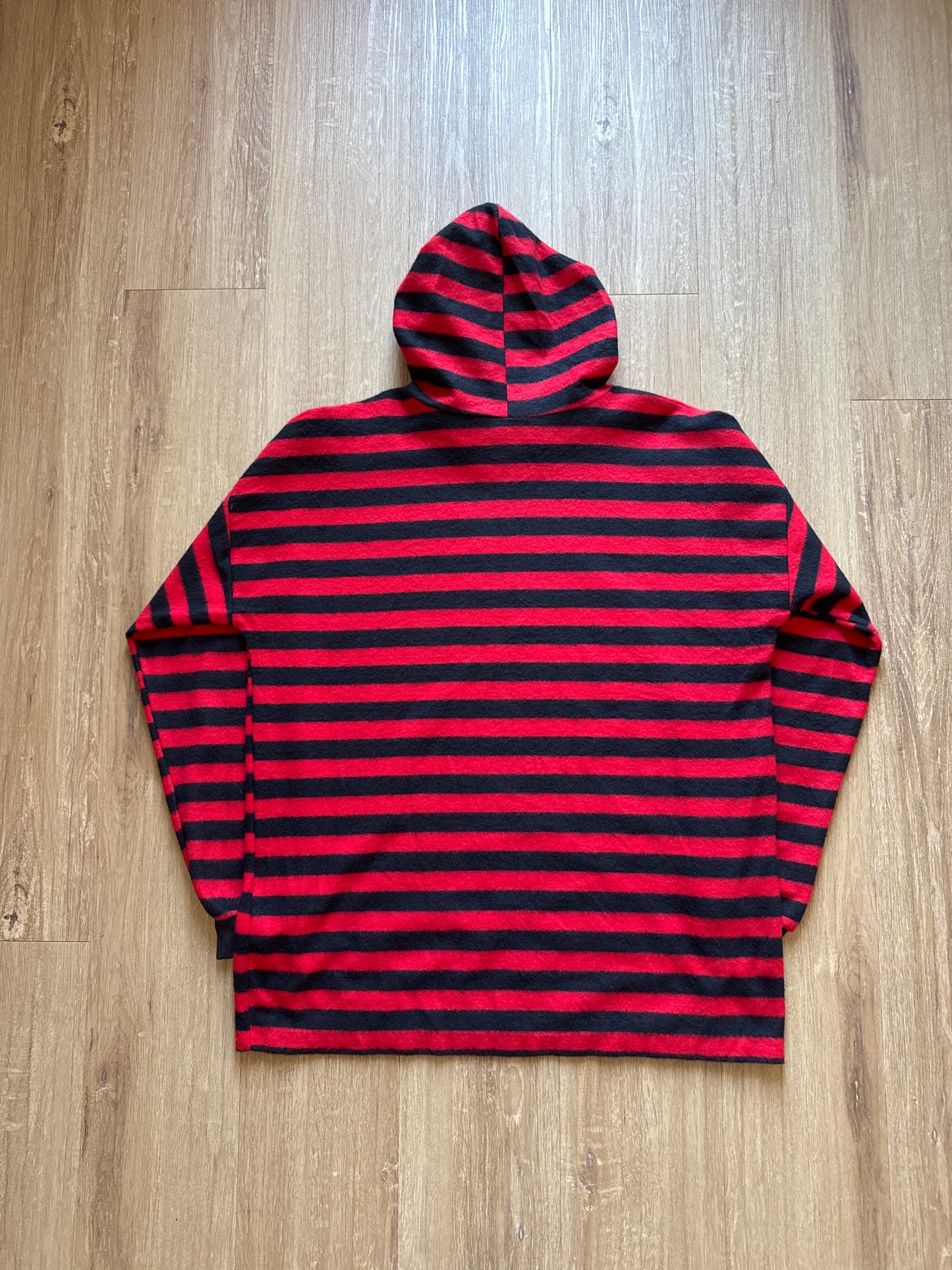Vintage 90s Arsenio Red Black Stripe Fleece Fresh Prince Hoodie