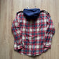 Vintage Polo Ralph Lauren Hooded Cotton Flannel Plaid Button Up