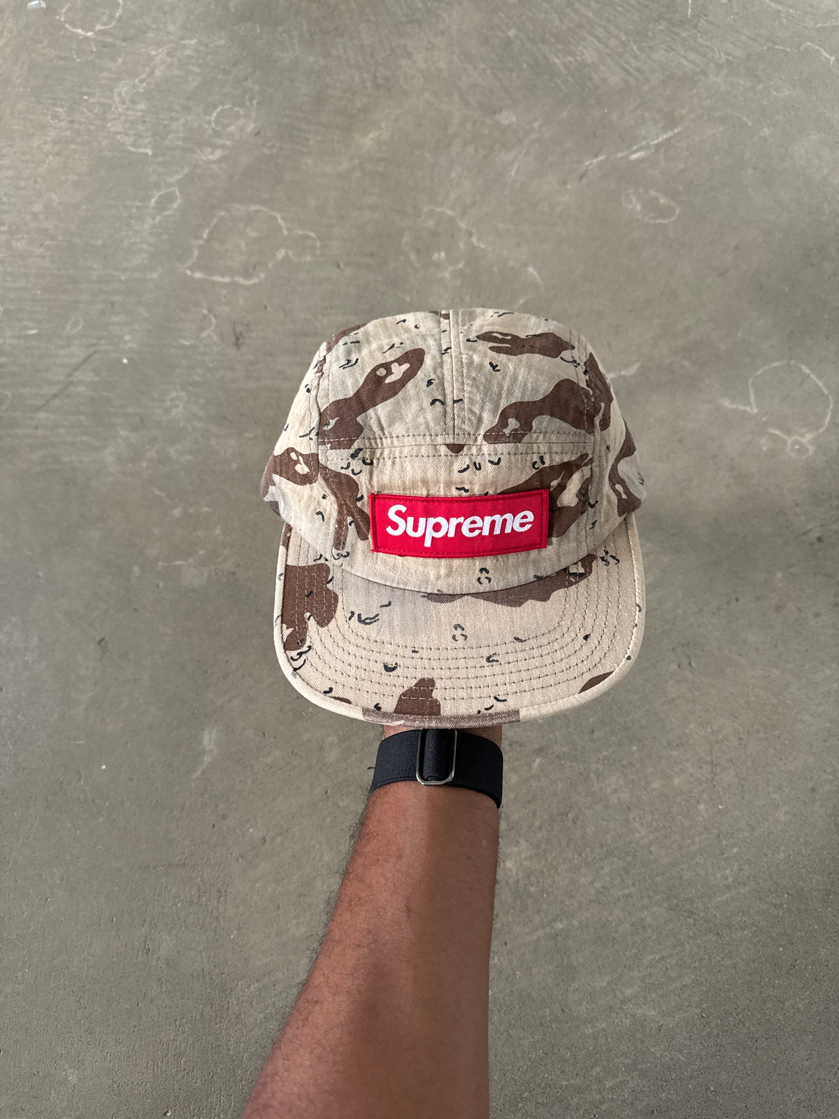 Supreme 5-Panel Desert Chocolate Chip Camo Hat (FW12)