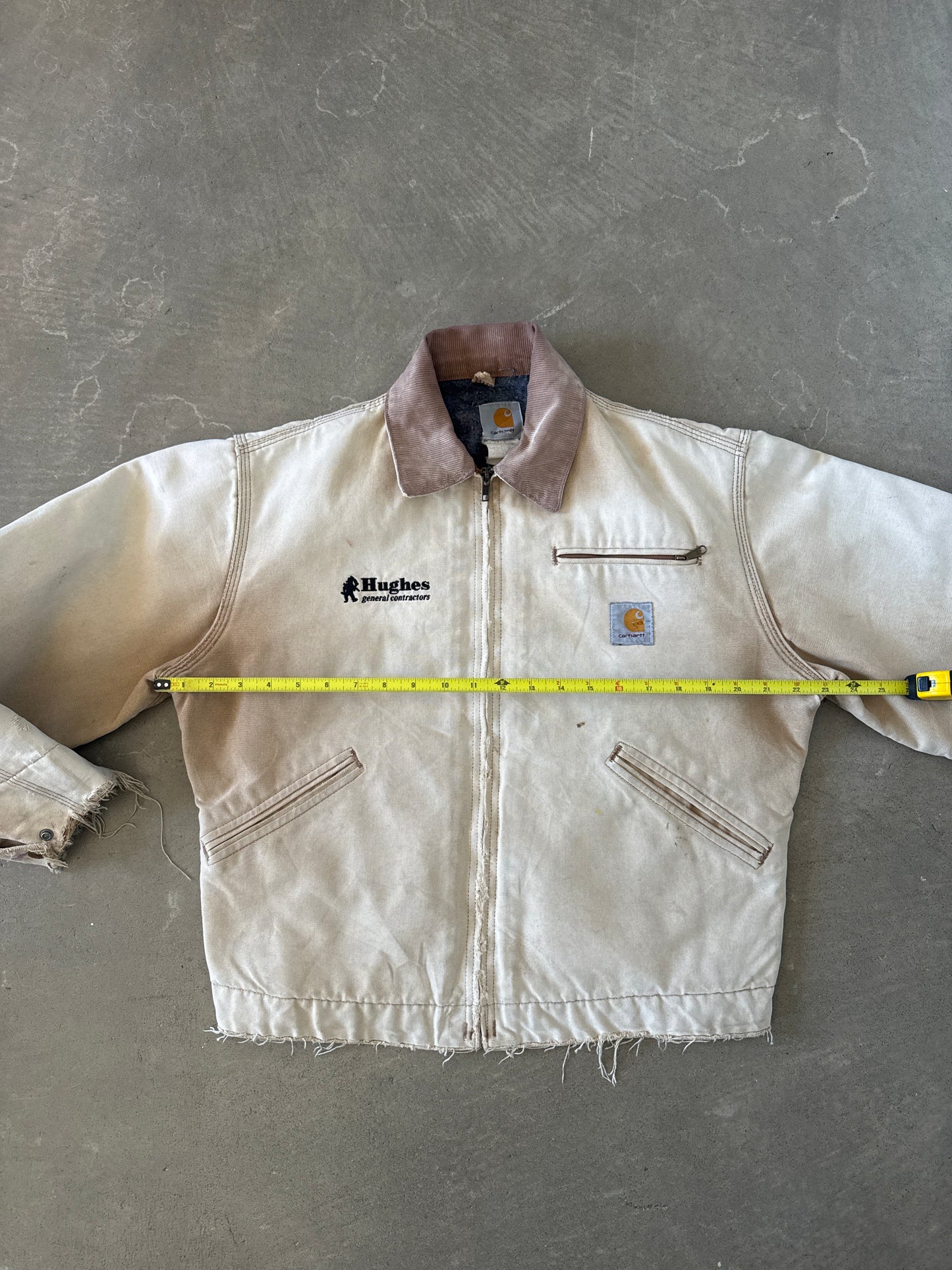 Vintage Carhartt Detroit Distressed Tan Sun Faded Jacket