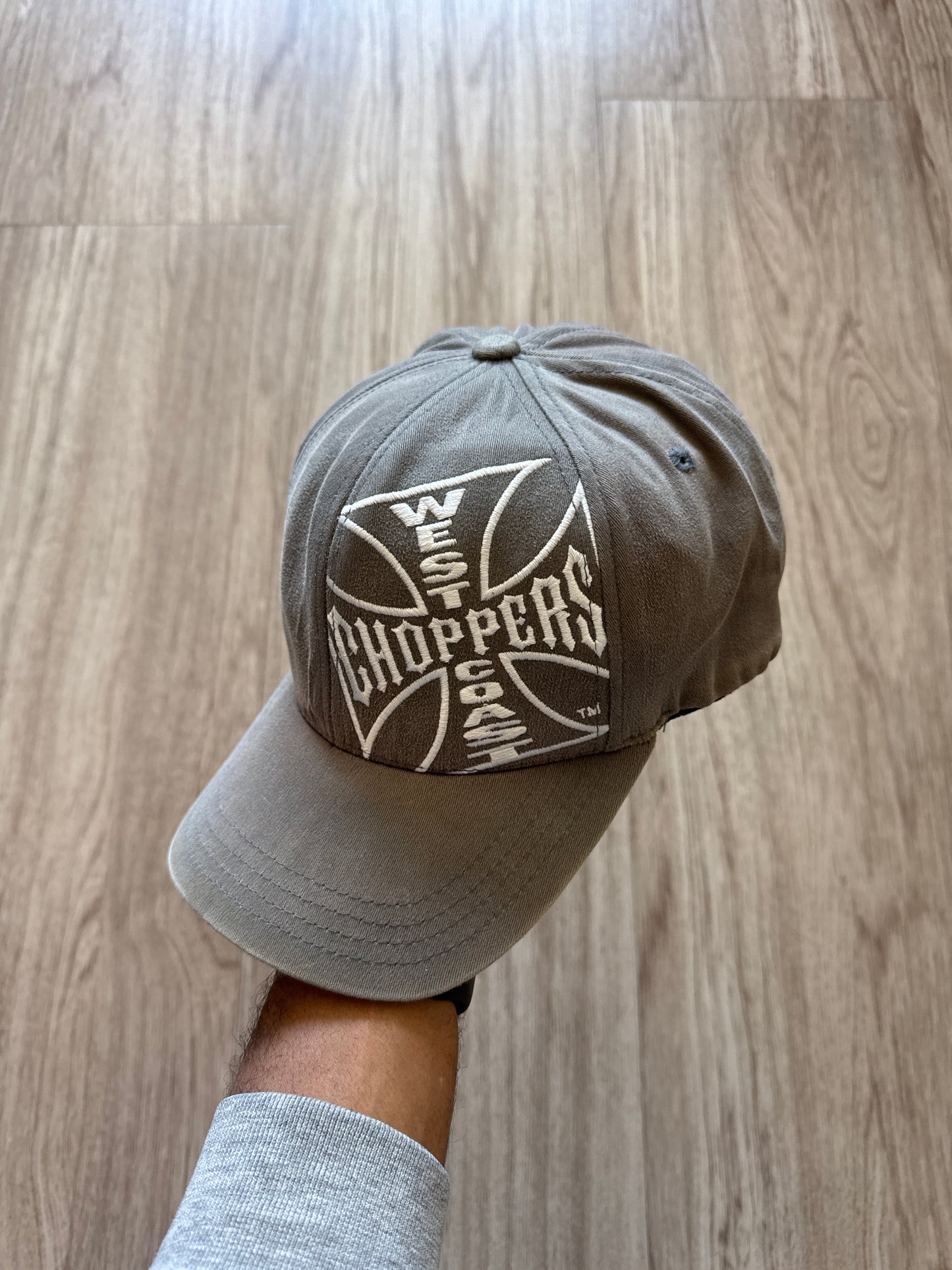 Vintage West Coast Choppers Long Beach California Fitted Hat