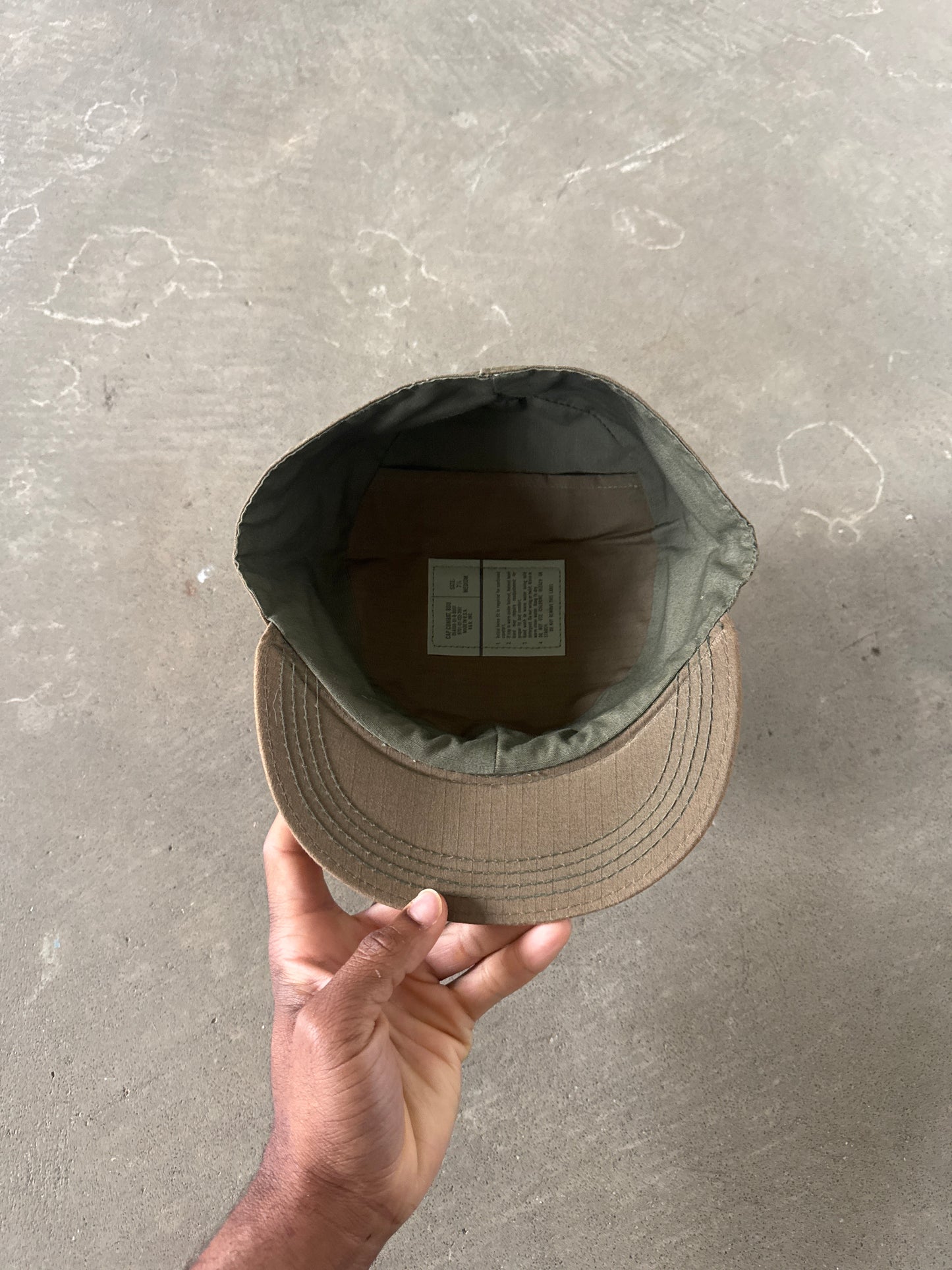 Vintage 1991 US Military BDU Combat Patrol Sunfaded Cadet Cap Hat
