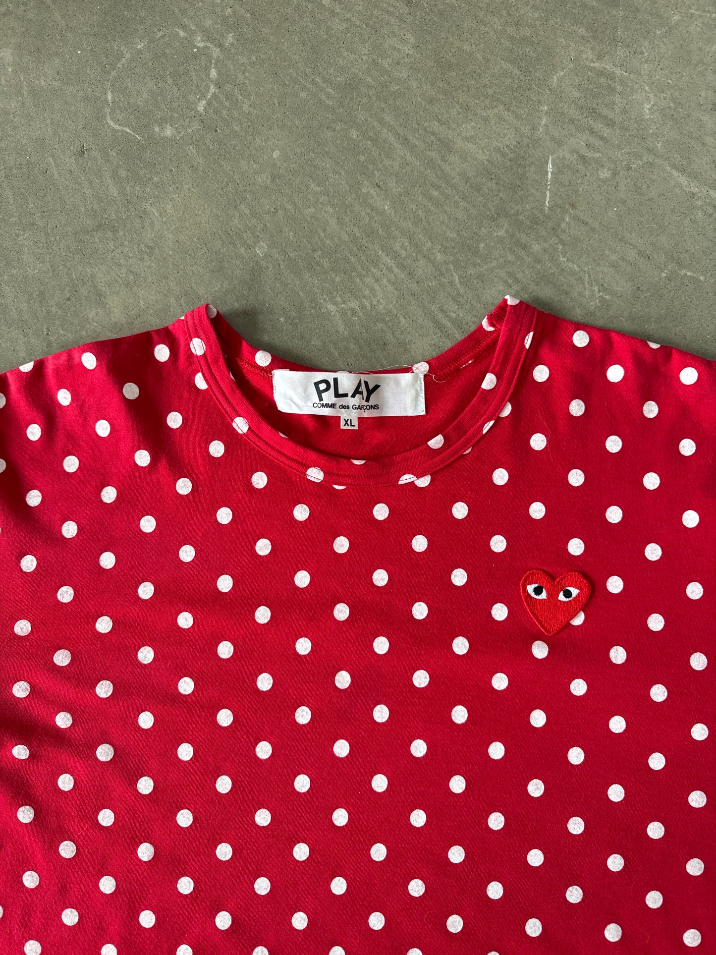 Comme des Garçons PLAY Polka Dot Red Long Sleeve