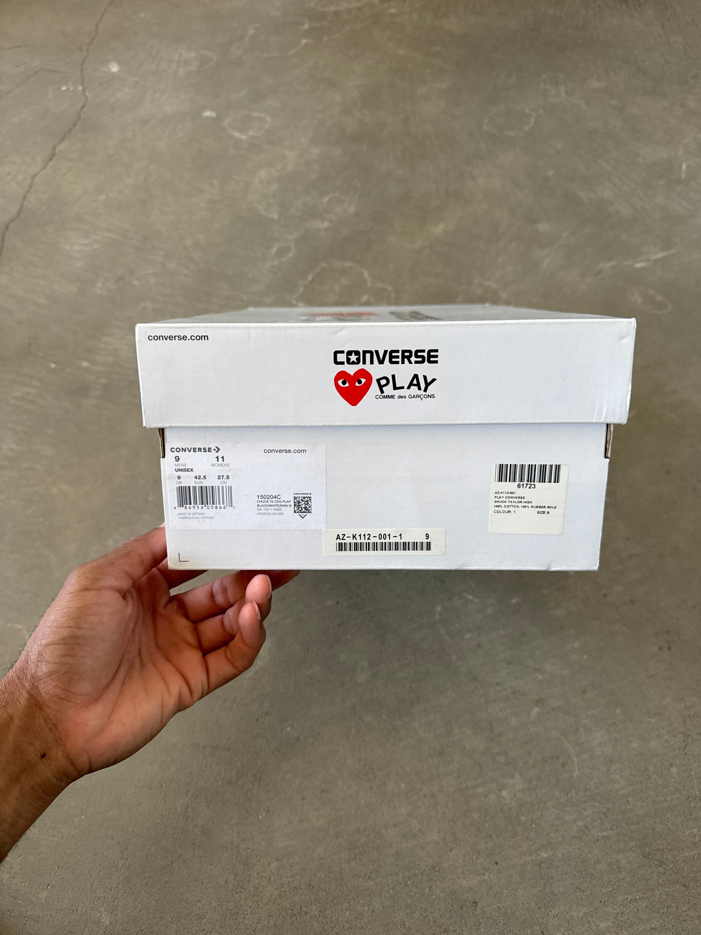 Converse Comme Des Garçons PLAY All Star 70 Hi Black
