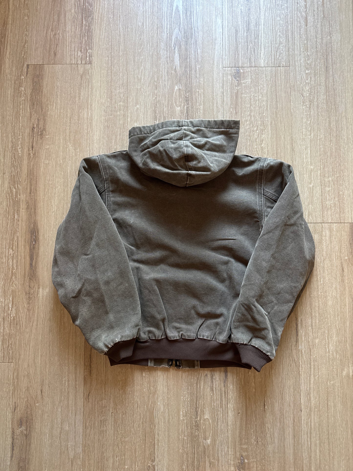 Vintage Youth Carhartt Brown Distressed Faded Work Jacket