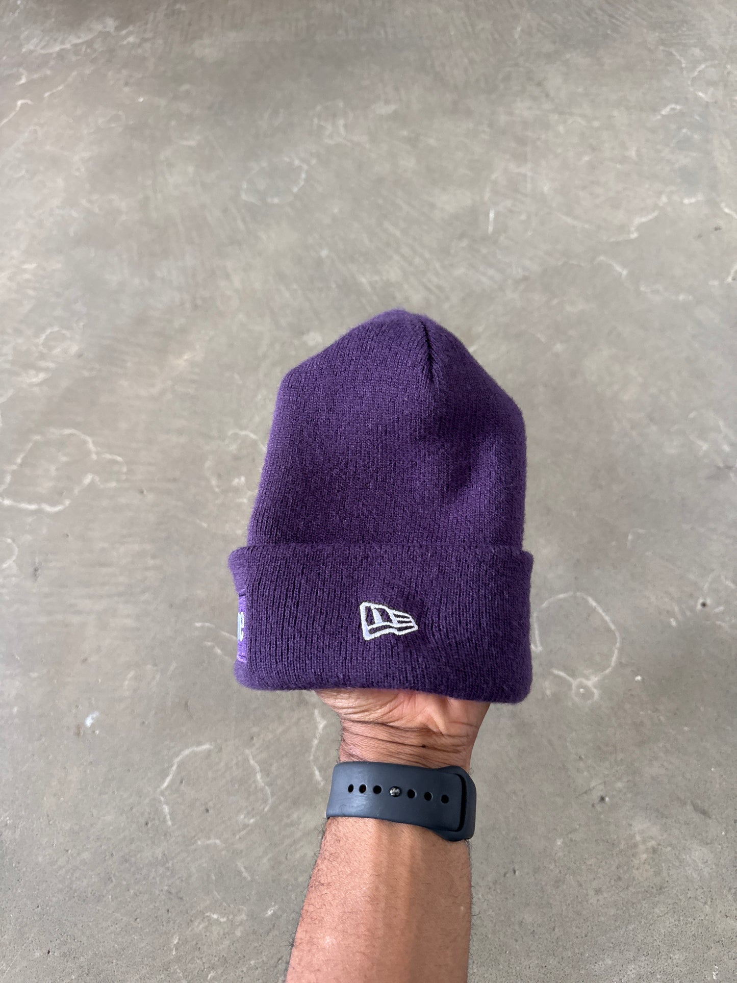 Supreme New Era Box Logo Dark Purple Beanie (FW23)