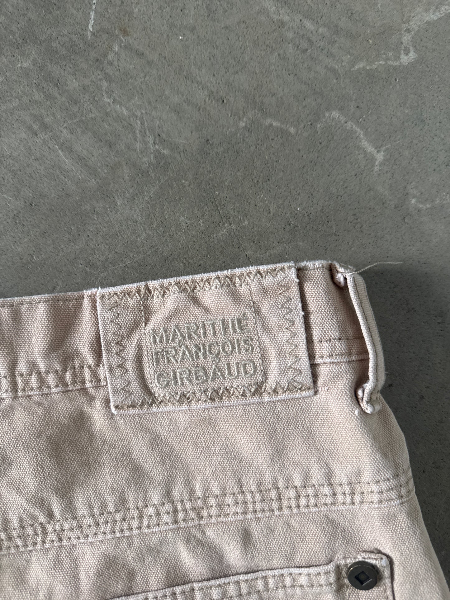 Vintage Marithe Francois Girbuad Light Tan Baggy Long Shorts