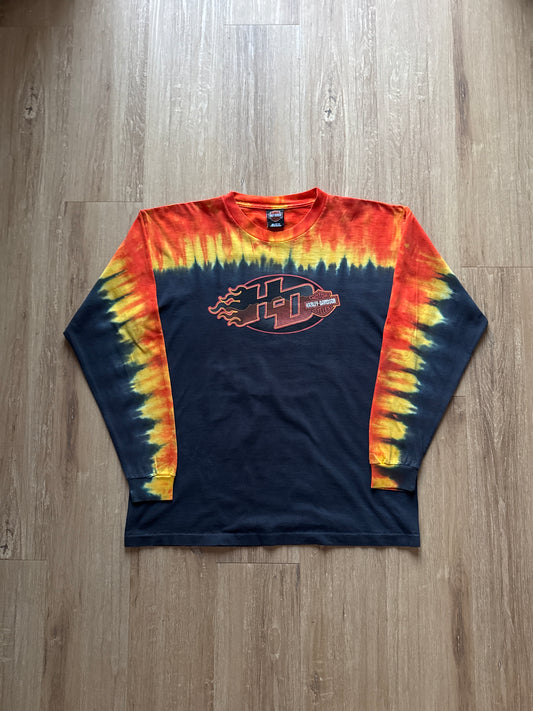 Vintage Harley Davidson Tie Dye Myrtle Beach Long Sleeve