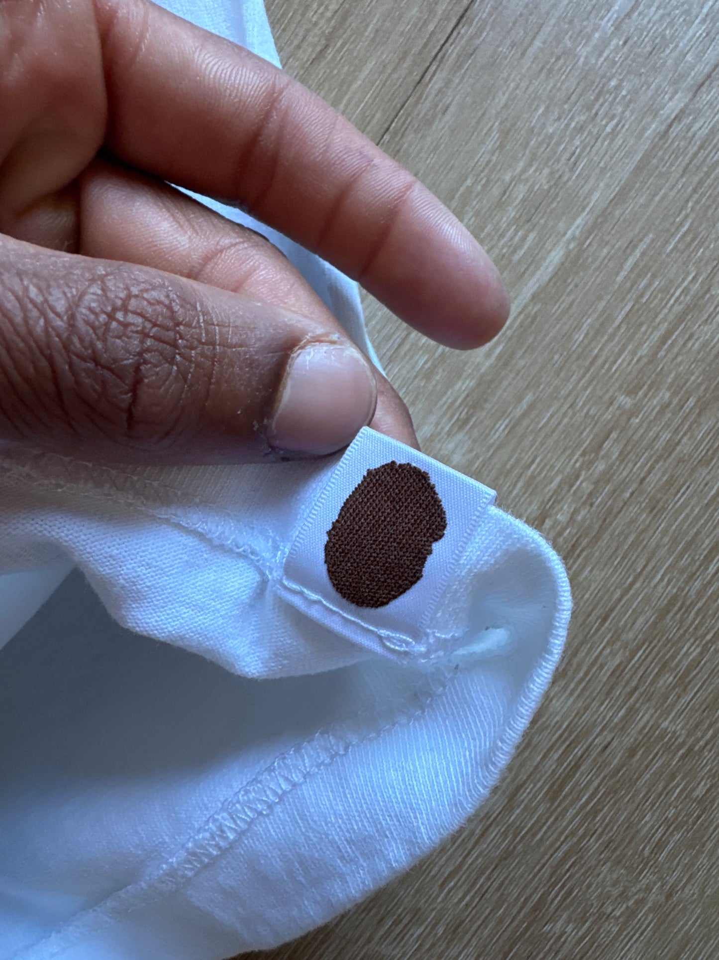 A Bathing Ape Bape Burberry Check By Bathing White Beige Tee