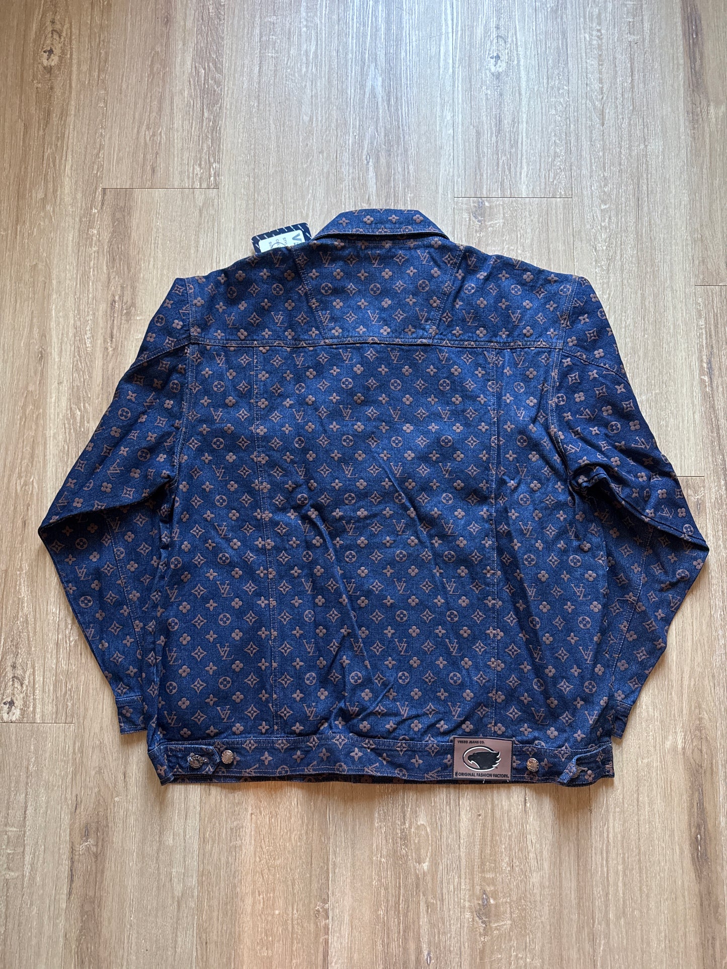 Vintage 90s Veezo Wear Monogram Designer Denim Jeans Set